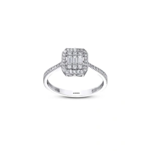 Baget Taşlı Altın Yüzük - 14k - 2.03gr