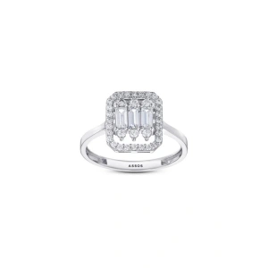 Baget Taşlı Altın Yüzük - 14k - 2.24gr