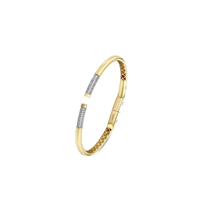 Taşlı Altın Kelepçe Bilezik - 14k - 10.17gr