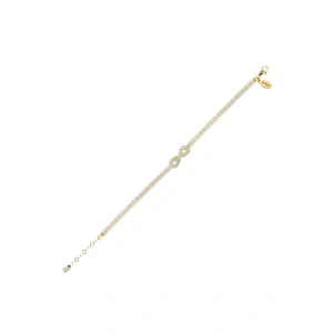 Sonsuzluk Taşlı Altın Bileklik - 14k - 6.83gr