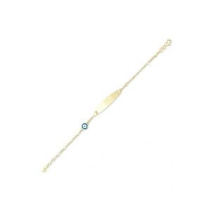 Nazarlıklı Altın Çocuk Künye - 14K - 2.28gr