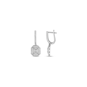 Baget Taşlı Altın Küpe - 14k - 3.64gr