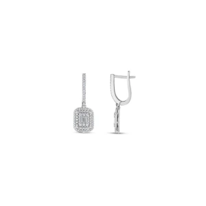 Baget Taşlı Altın Küpe - 14k - 3.54gr