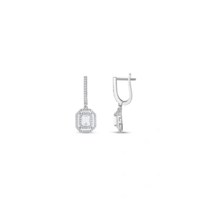 Baget Taşlı Altın Küpe - 14k - 3.98gr