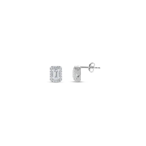 Baget Taşlı Altın Küpe - 14k - 2.23gr