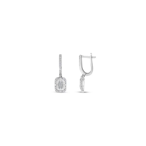 Baget Taşlı Altın Küpe - 14k - 3.19gr