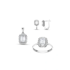 Baget Taşlı Altın Set - 14k - 7.28gr