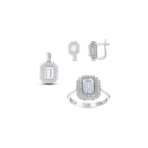 Baget Taşlı Altın Set - 14K - 8.47gr