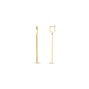 Taşlı Altın Küpe - 14k - 3.25gr