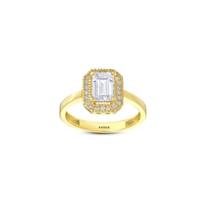 Baget Taşlı Altın Yüzük - 14k - 3.25gr