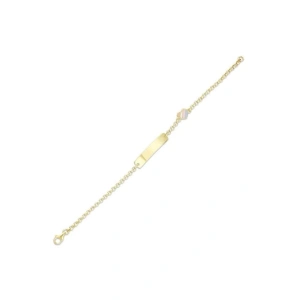 Kalp Figürlü Altın Çocuk Künye - 14k - 2.29gr
