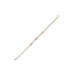 Nazar Boncuklu Altın Çocuk Bileklik - 14k - 1.96gr