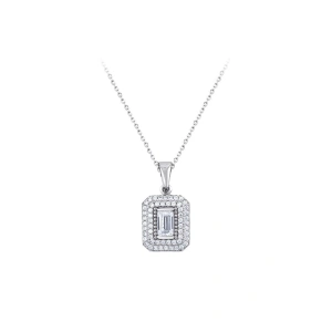 Baget Taşlı Altın Kolye - 14k - 2.00gr