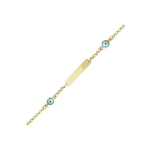 Nazar Boncuklu Altın Çocuk Bileklik - 14k - 3.13gr
