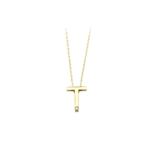 Altın T Harf Kolye - 14k - 1.58gr