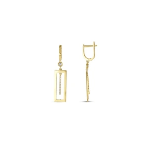 Tasarım Altın Küpe - 14k - 4.20gr