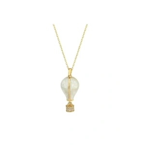 Kapadokya Balon Altın Taşlı Kolye - 14k - 2.06gr