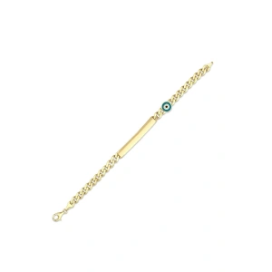 Nazarlıklı Altın Çocuk Künye - 14k - 3.37gr
