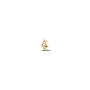 Taşlı Altın Tragus Piercing - 14k - 0.25gr
