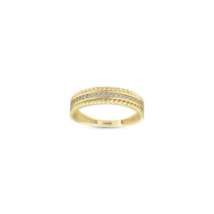 Taşlı Tasarım Altın Yüzük - 14k - 1.99gr