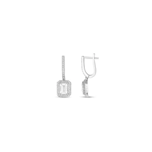 Baget Taşlı Altın Küpe - 14k - 4.06gr