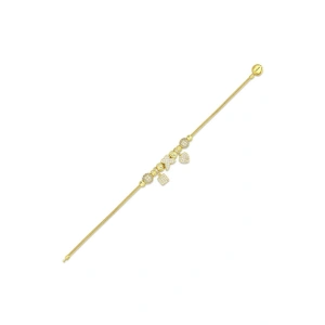 Tasarım Altın Charm Bileklik - 14K