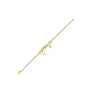 Tasarım Altın Charm Bileklik - 14K