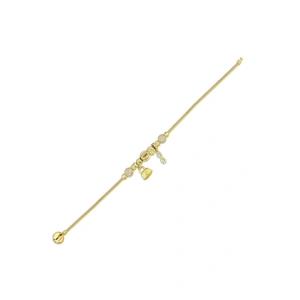 Tasarım Altın Charm Bileklik - 14K