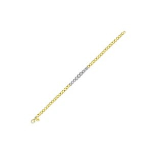 Taşlı Altın Bileklik - 14K - 7.98gr
