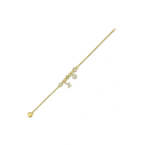 Tasarım Altın Charm Bileklik - 14K