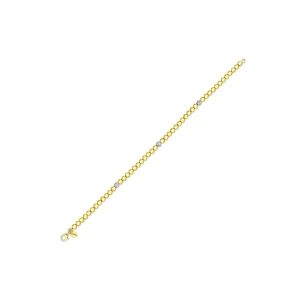 Taşlı Altın Bileklik - 14k - 8.93gr
