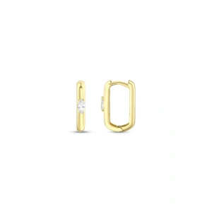 Taşlı Altın Küpe - 14k - 2.53gr