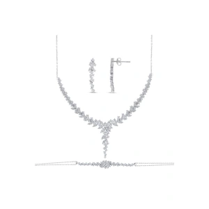 Taşlı Altın Nişan Düğün Set - 14k - 12.62gr