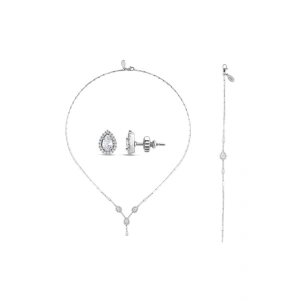 Taşlı Altın Nişan Düğün Set - 14k - 2.20gr