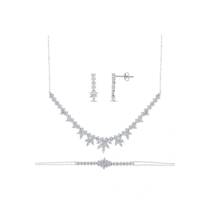 Taşlı Altın Nişan Düğün Set - 14k - 10.07gr