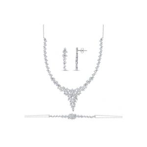 Taşlı Altın Nişan Düğün Set - 14k - 11.68gr