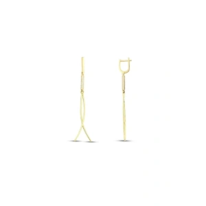 Tasarım Altın Küpe - 14k - 3.91gr