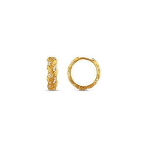 Altın Halka Küpe - 14k - 2.66gr