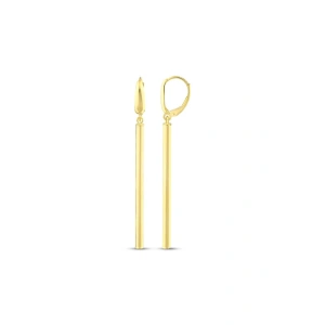Altın Sallantılı Tasarım Küpe - 14K