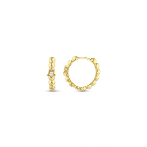 Yıldız Figürlü Altın Halka Küpe - 14k - 2.87gr
