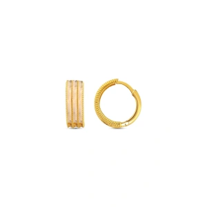 Altın Halka Küpe - 14k - 3.48gr
