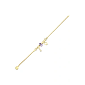 Tasarım Altın Charm Bileklik - 14K