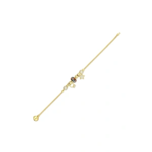 Tasarım Altın Charm Bileklik - 14K