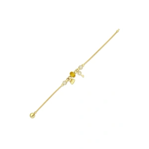 Tasarım Altın Charm Bileklik - 14K