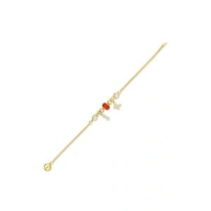 Tasarım Altın Charm Bileklik - 14K