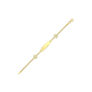 Kelebek Figürlü Altın Çocuk Künye - 14k - 2.62gr