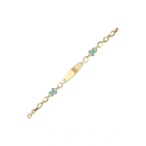 Kelebek Figürlü Altın Çocuk Künye - 14k - 3.69gr