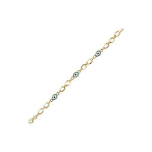 Nazarlıklı Altın Çocuk Bileklik - 14k - 3.60gr
