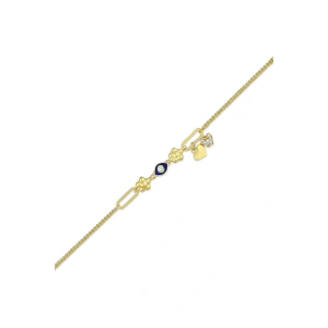 Nazar Boncuklu Altın Çocuk Bileklik - 14k - 2.68gr