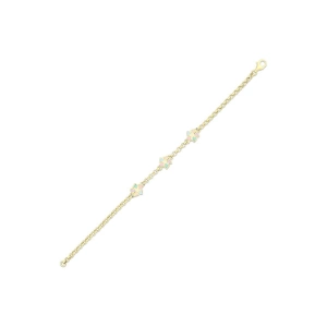Çiçek Figürlü Altın Çocuk Bileklik - 14K